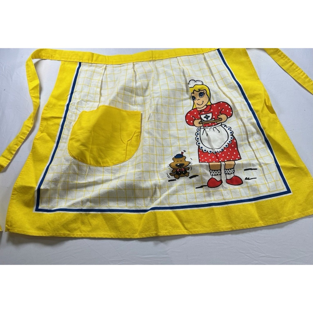Vintage Half Apron Waist Mod 60s 70s Cottagecore Fairycore Brazil Cotton